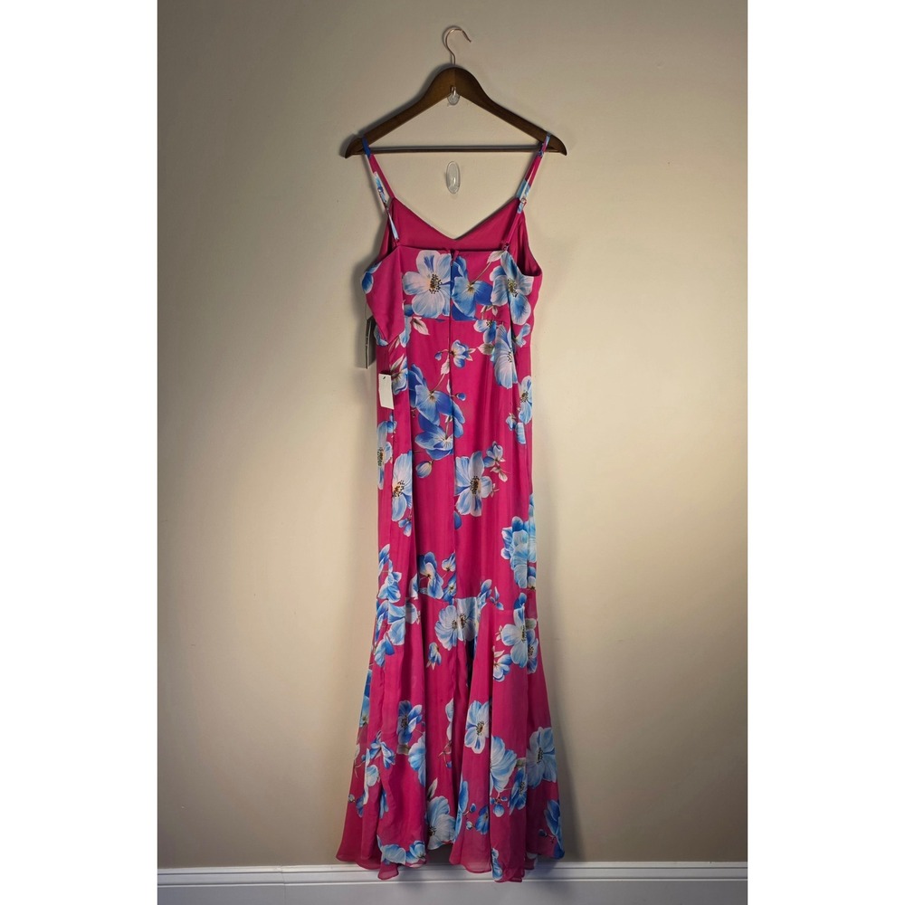 Lulus Maxi Dress Womens XL Pink Floral Print V-Neck Adjustable Straps NEW - Picture 6 of 11